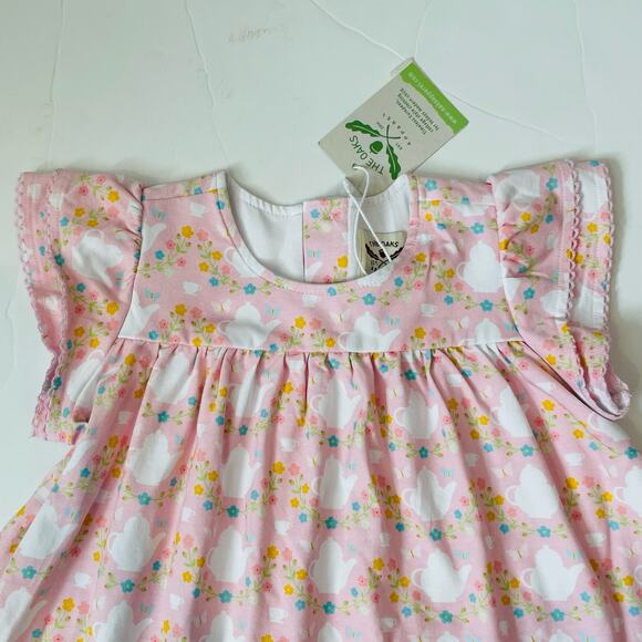 NWT The Oaks Apparel 4Y Tea Party Girls Dress - Picture 4 of 6